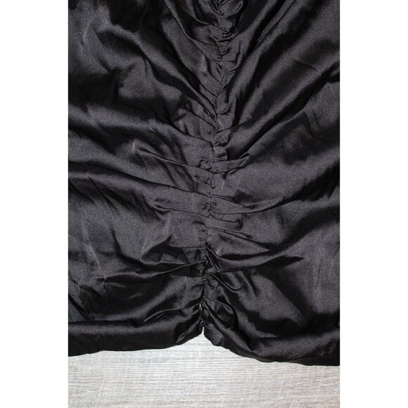 Generation Love Emmie Mini Skirt Ruched Sides Pull On Unlined Black Size 4 NWT - Picture 3 of 8